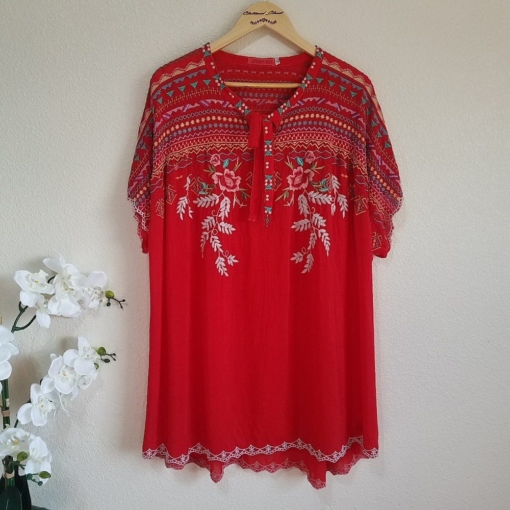 Johnny Was Embroidered Blouse
